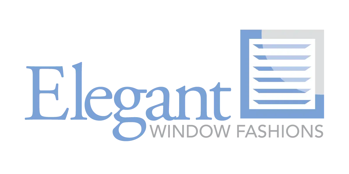 Logo for Elegant Hill Flooring featuring the word 'Elegant' in large blue letters, with 'HILL FLOORING' in smaller black letters underneath, and a stylized white and blue window or louvered design element to the right.