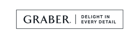 Logo for Graber with the slogan 'Delight in Every Detail'.