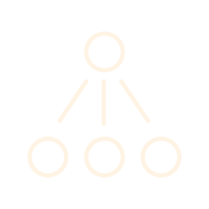 Connected nodes representing information design frameworks and visual systems.