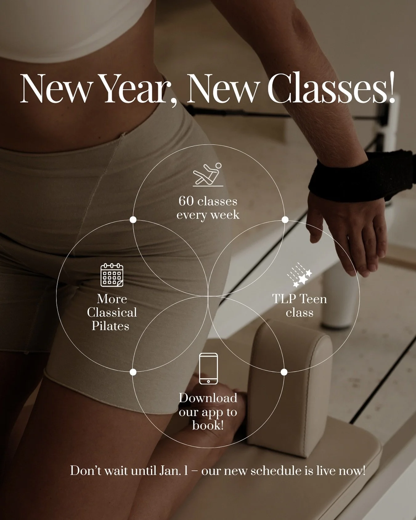 We&rsquo;re heading into the new year with a new schedule! From additional Classical Pilates classes to a new TLP Teen class designed specifically for teens who have completed our Strongish program, we&rsquo;ve got 60 opportunities for you to move ev