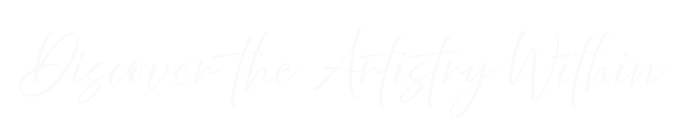 Text that says 'Discover the Art within' in white cursive font on a black background.