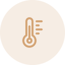 Thermometer icon showing high temperature