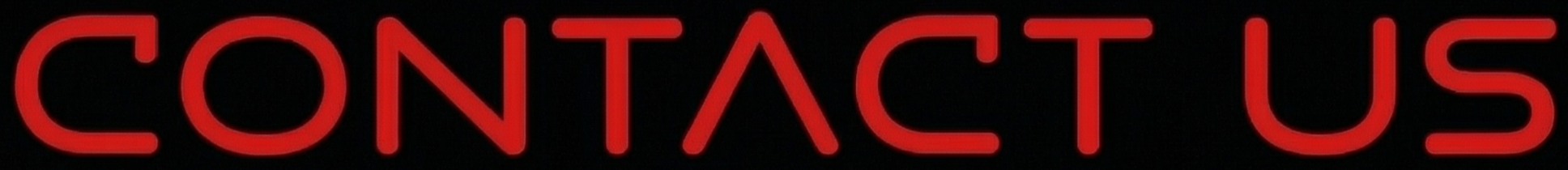 Close-up of a sign with red neon lights that reads "CONTACT US" on a black background.