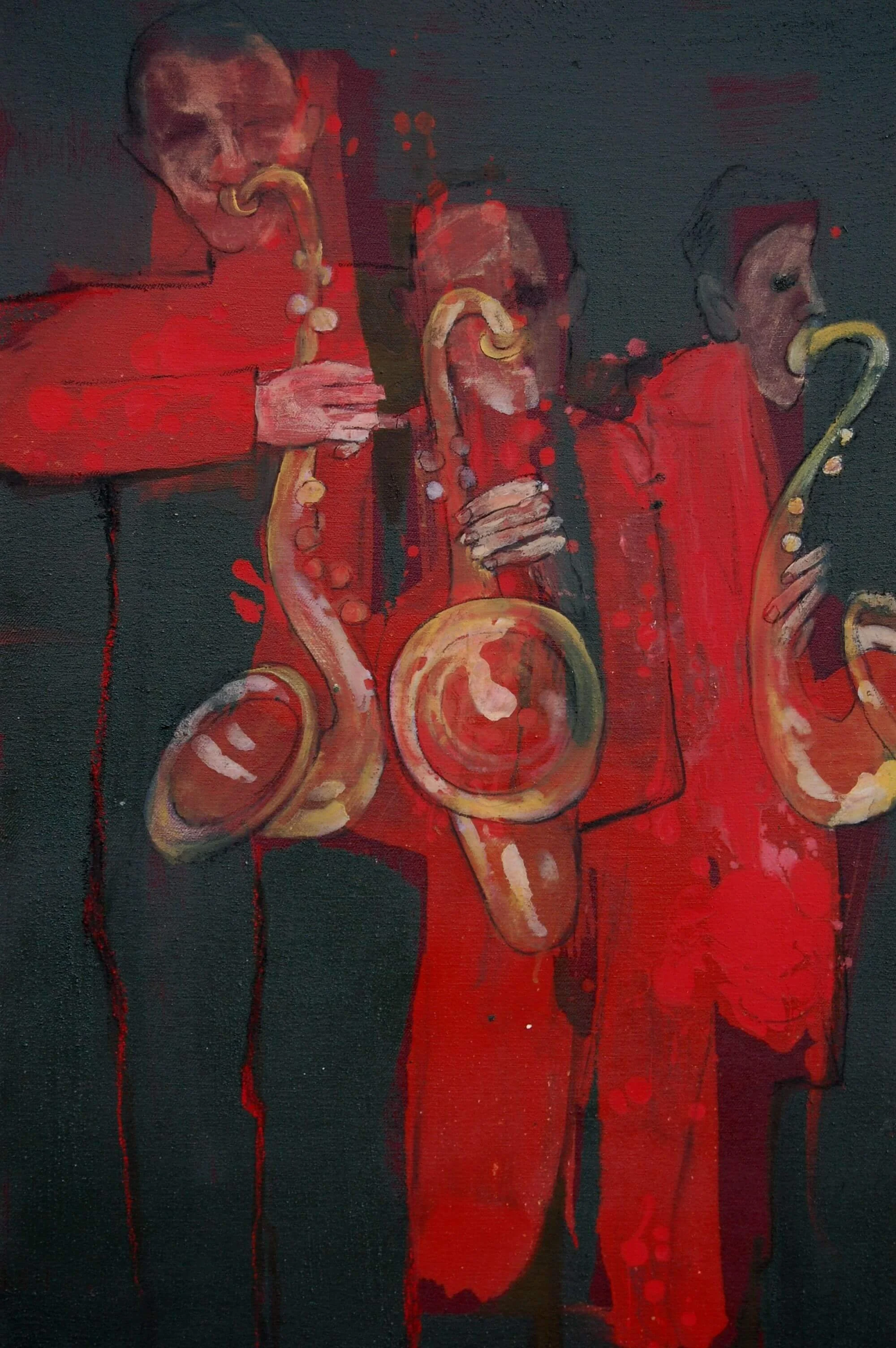 SAXOPHONISTS | 80 × 50 cm