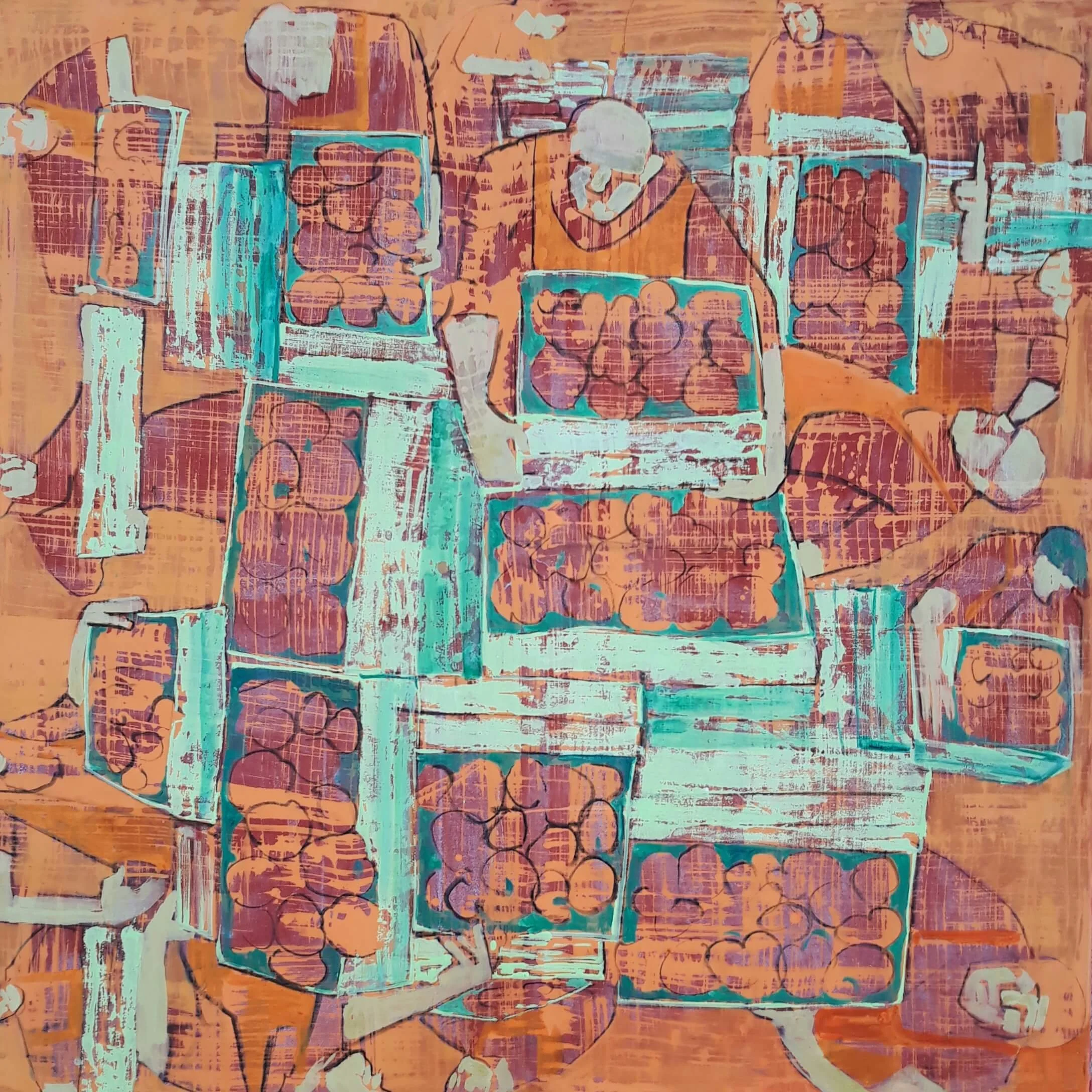 ORANGES | 120 × 120 cm