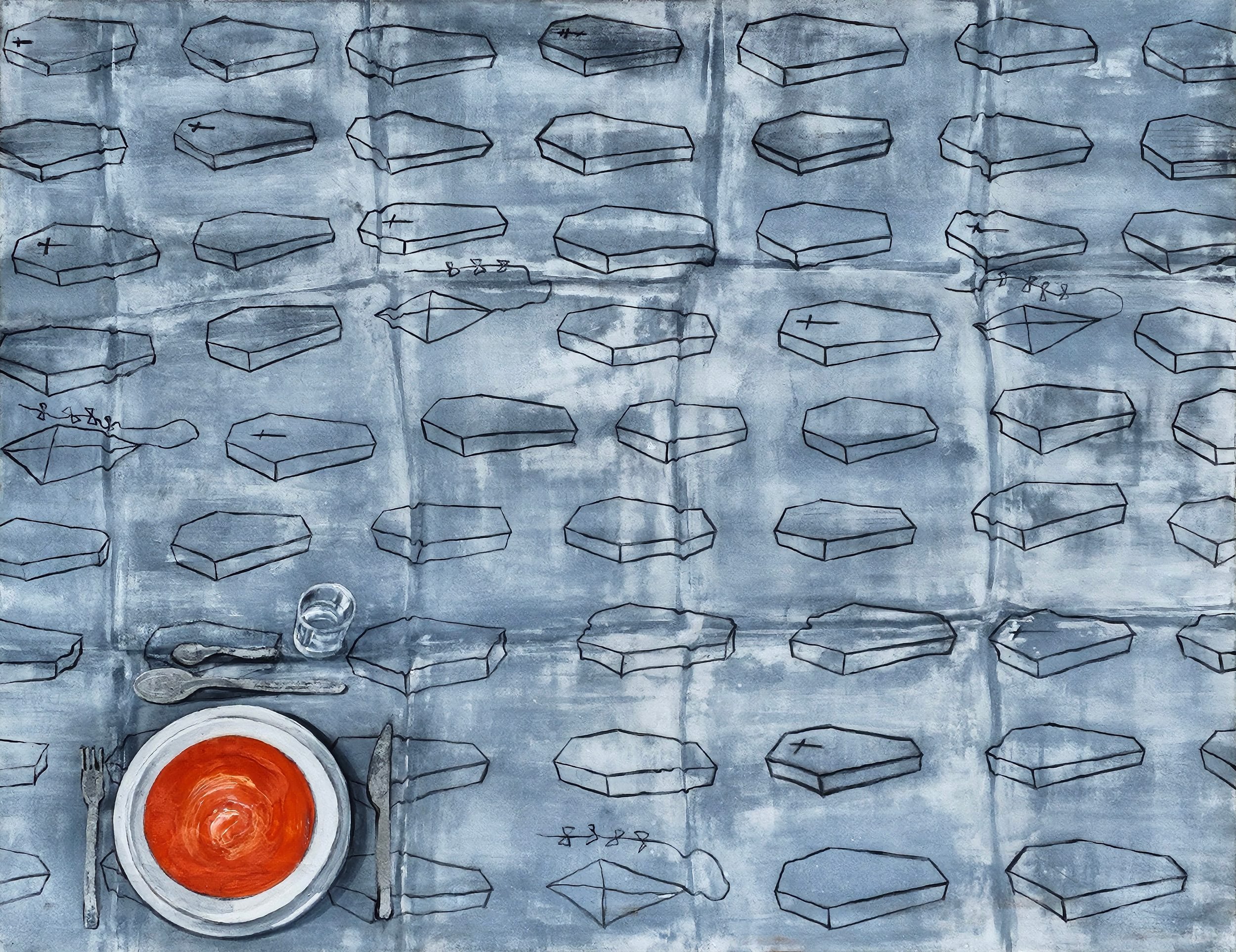 TOMATO SOUP | 140 × 130 cm