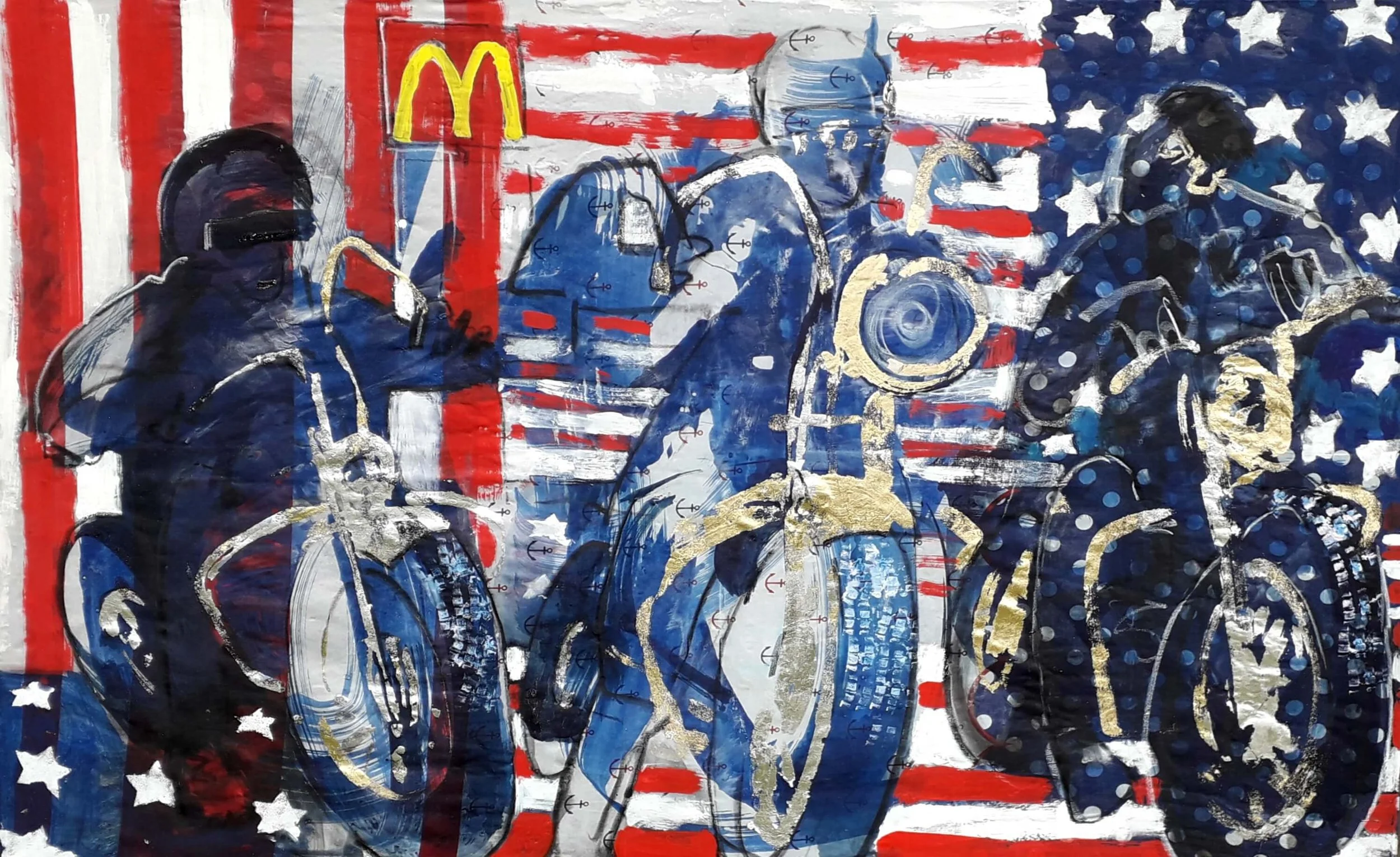 MOTORCYCLISTS | 100 × 130 cm
