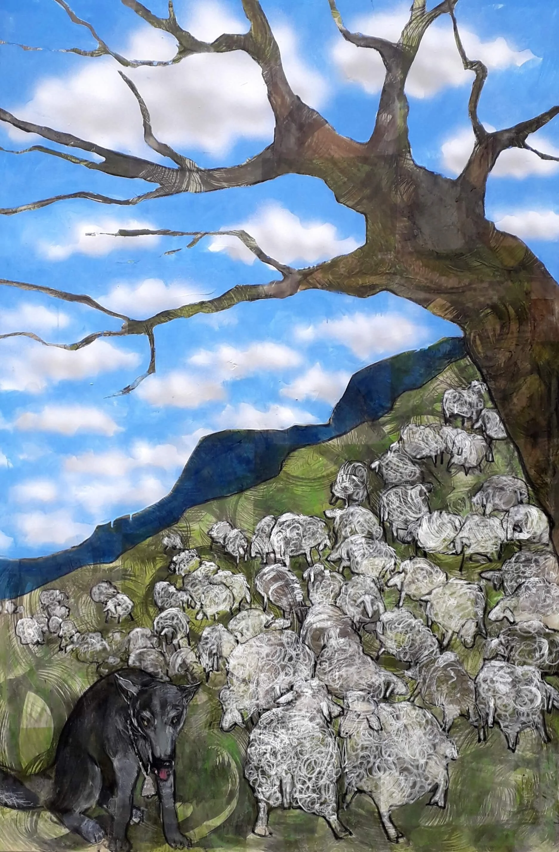 SATED WOLF | 1080 × 120 cm