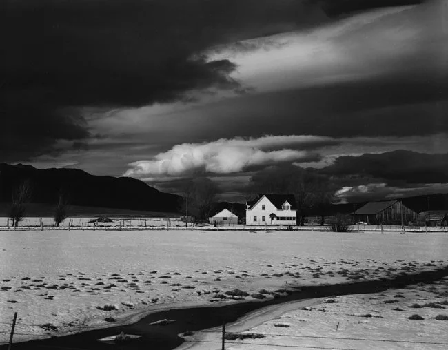 Farmhouse & Buildings, Winter, Bridgeport CA