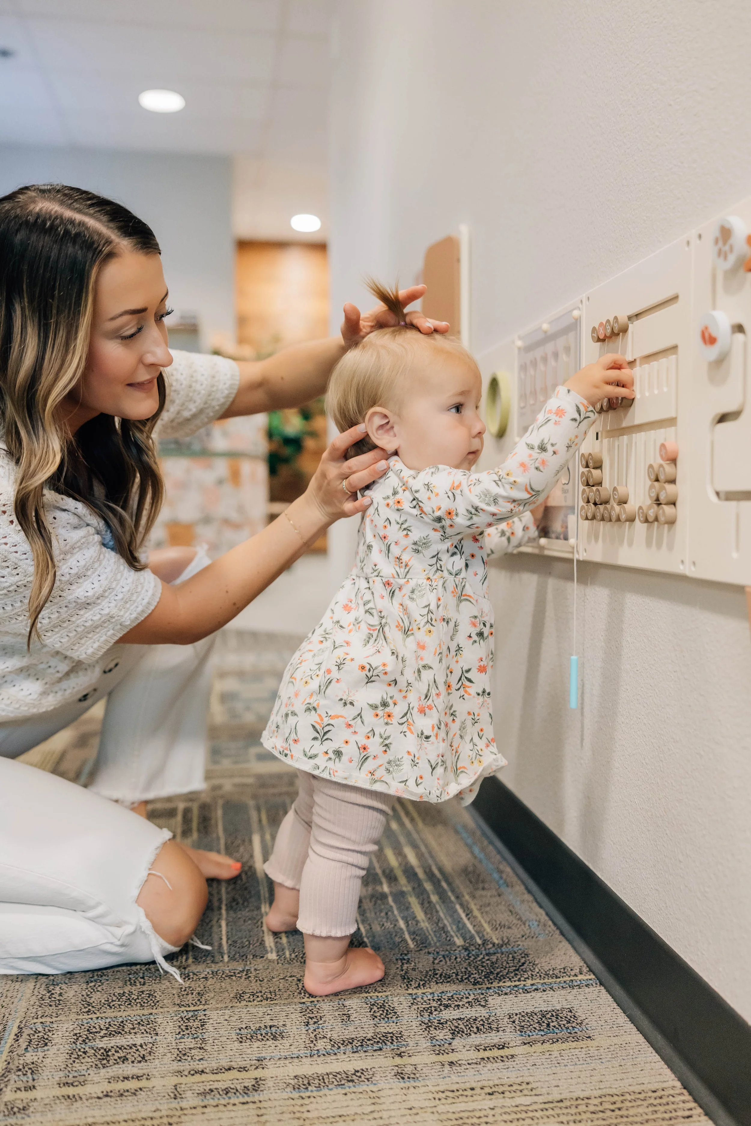 Child-friendly chiropractic adjustment in Vancouver, WA, helping infants and children with colic, reflux, sleep issues, and digestive health.