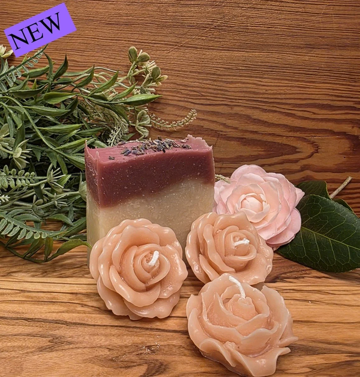 Floral Candles & Soap Gift Set