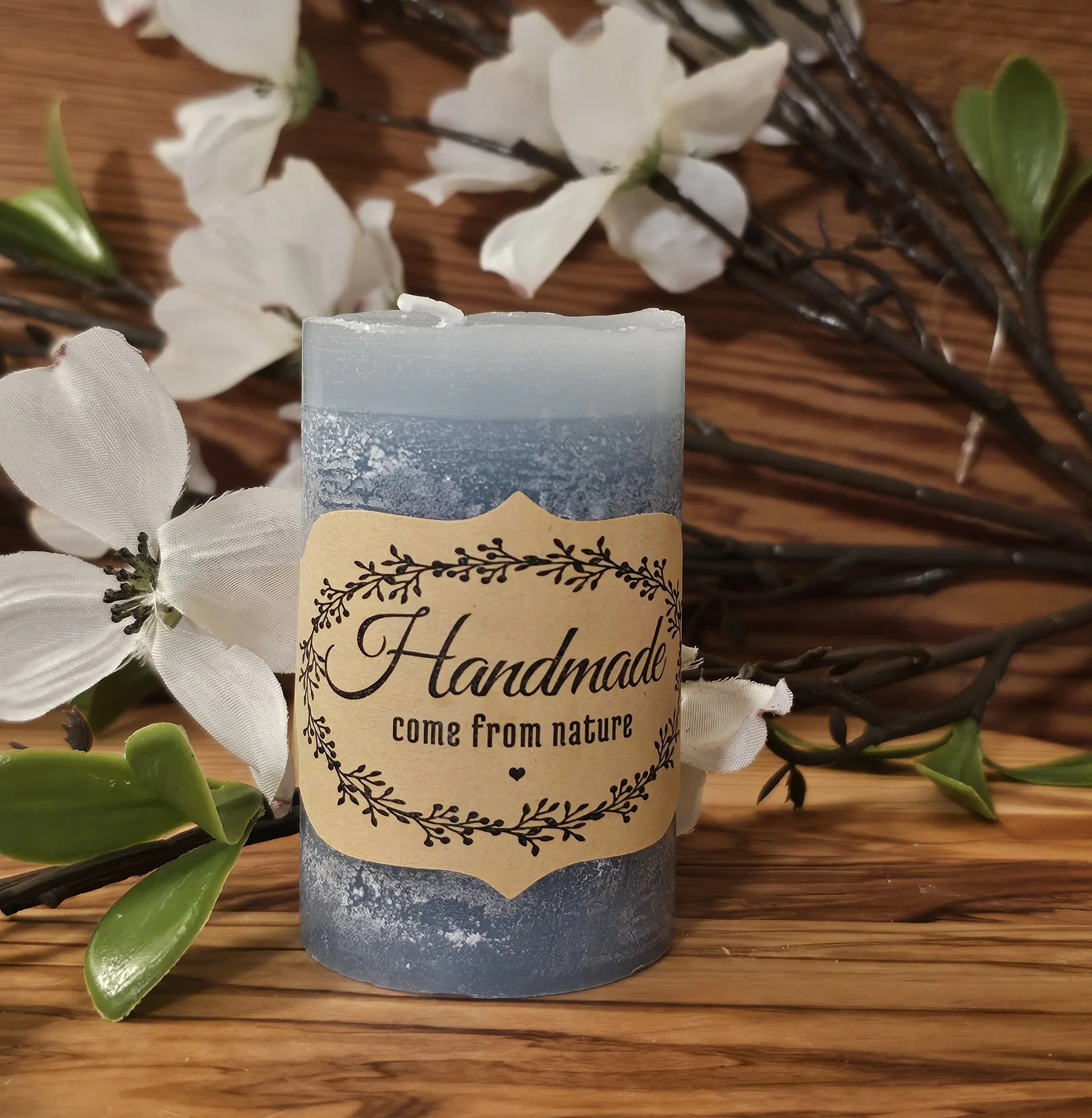 Frosty Sky  Pillar Candle