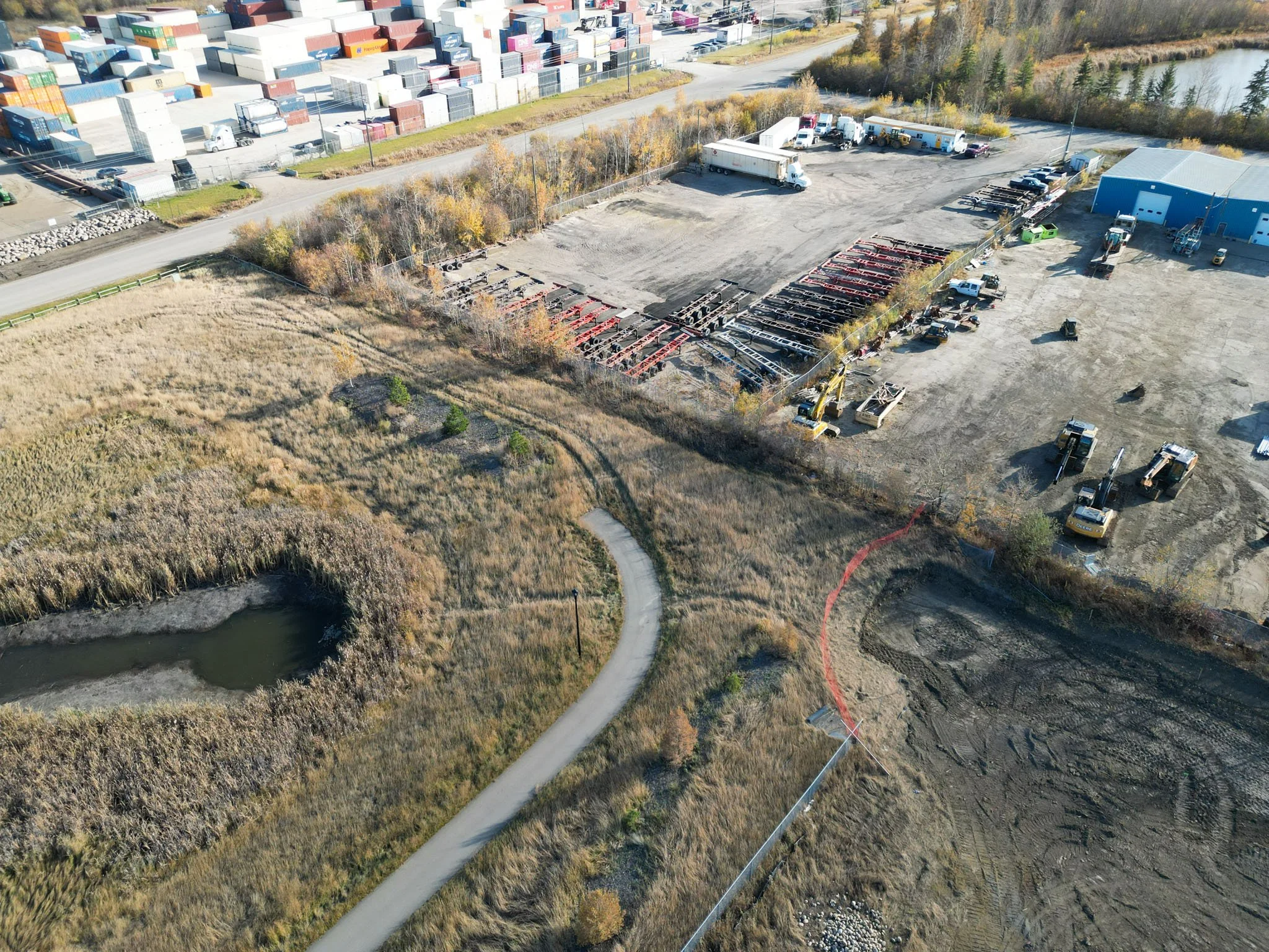 Aerial view of 199 Street Industrial Business Park