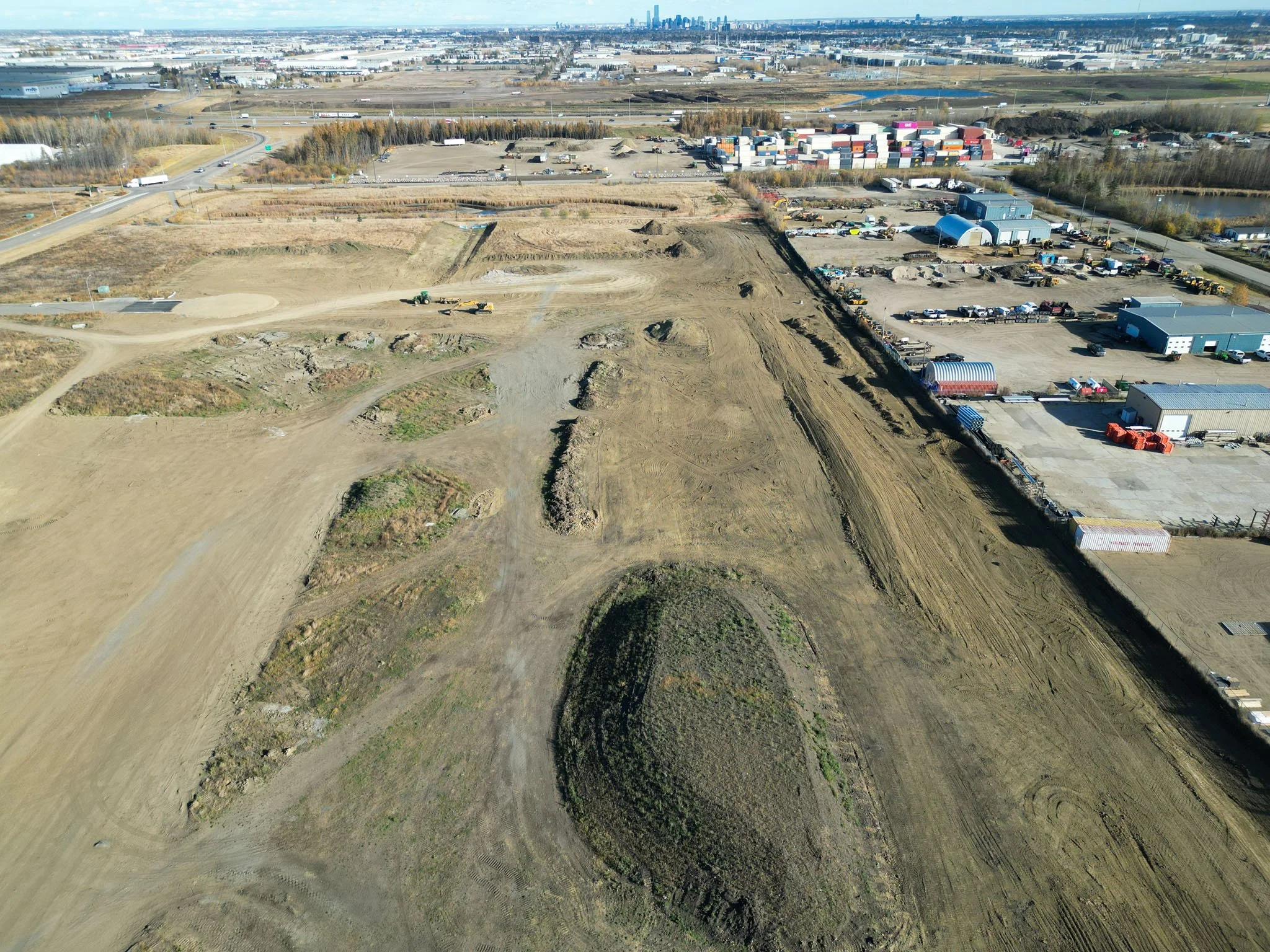 Aerial view of 199 Street Industrial Business Park