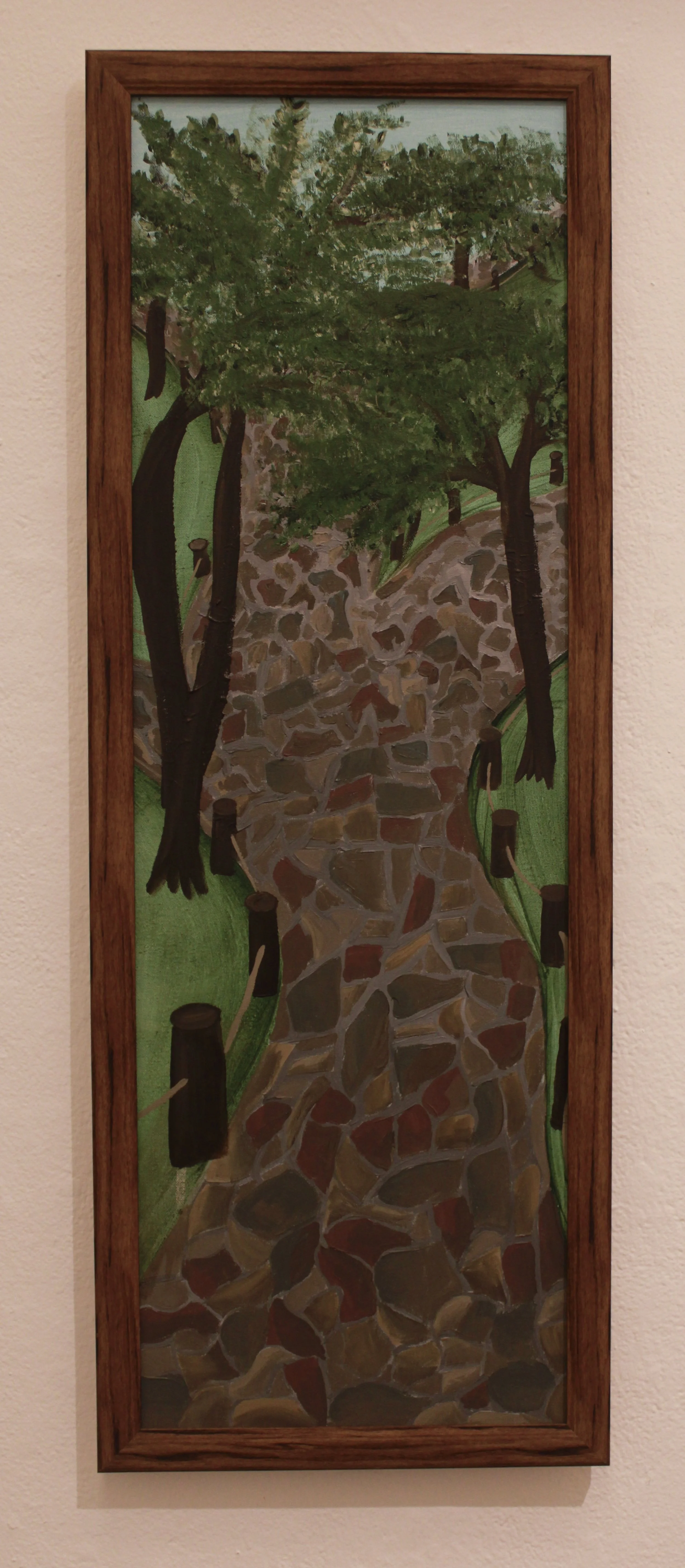 Parc Guëll (Barcelona, Spain), 2025, 12 x 36, 
Acrylic on canvas