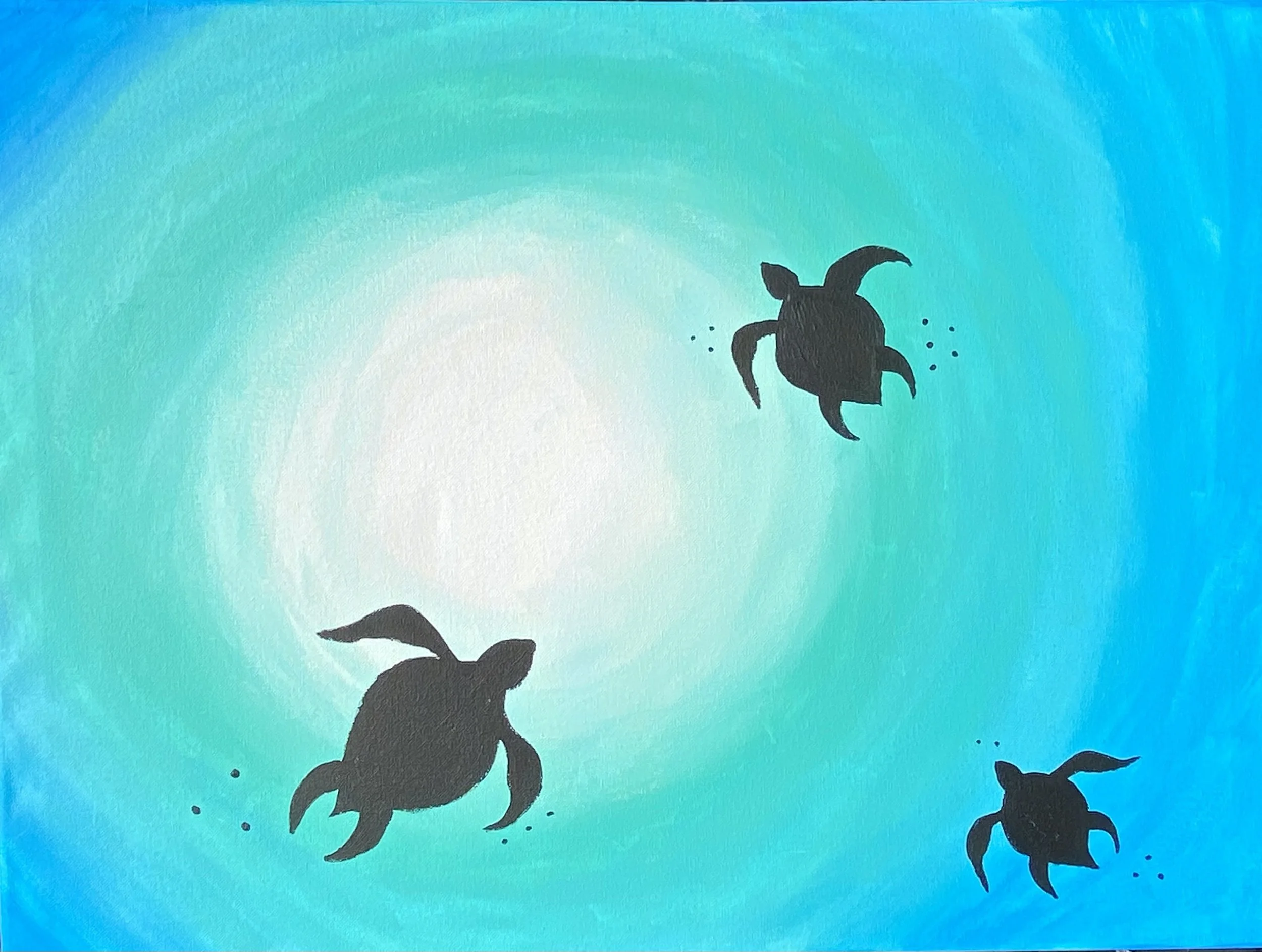 Just Keep Swimming, 2021, 24 x 30, acrylic on canvas 