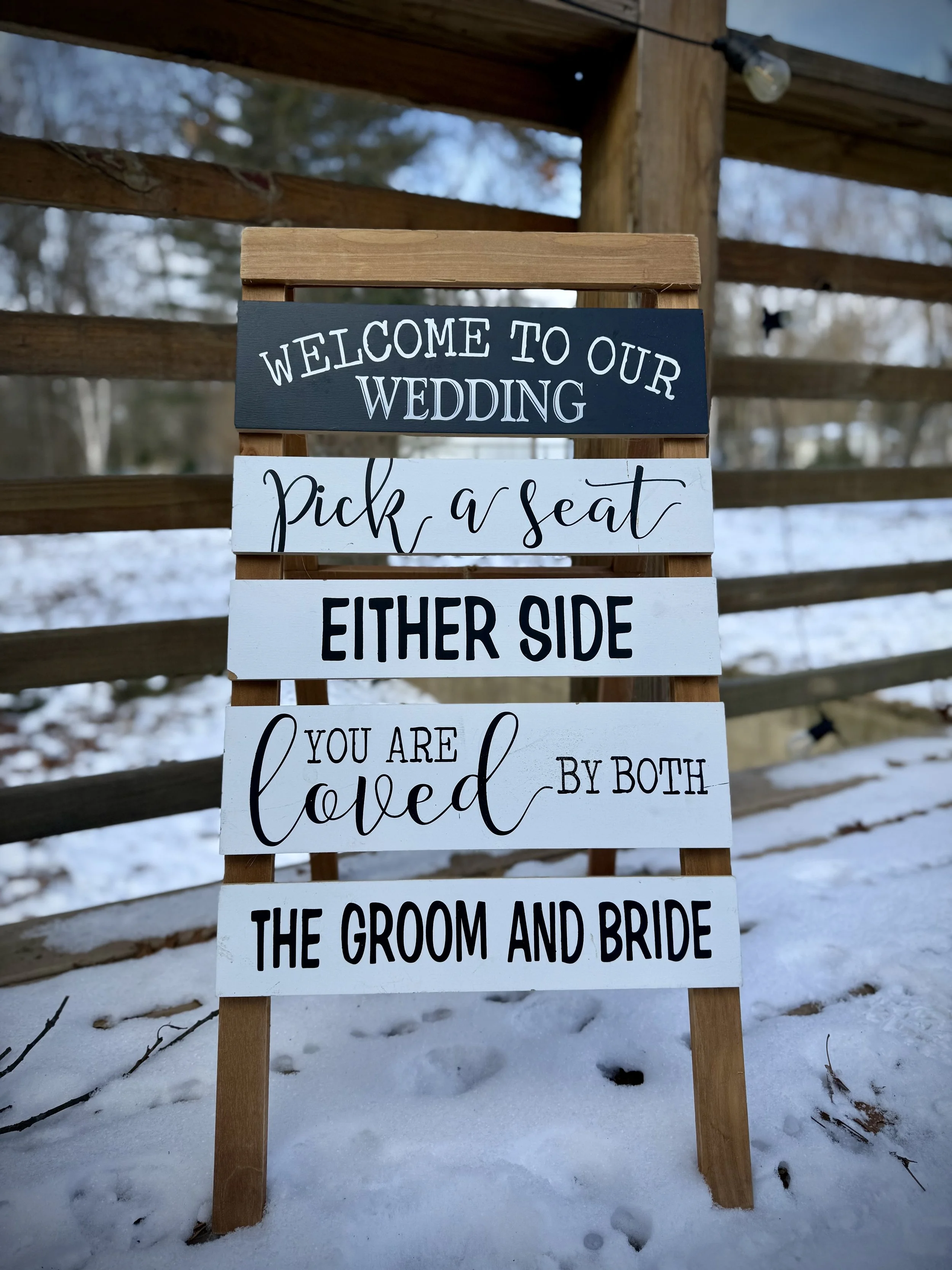 Wedding Sign Bundle 1 of 3: Welcome Ladder Sign (24" tall) • $50 