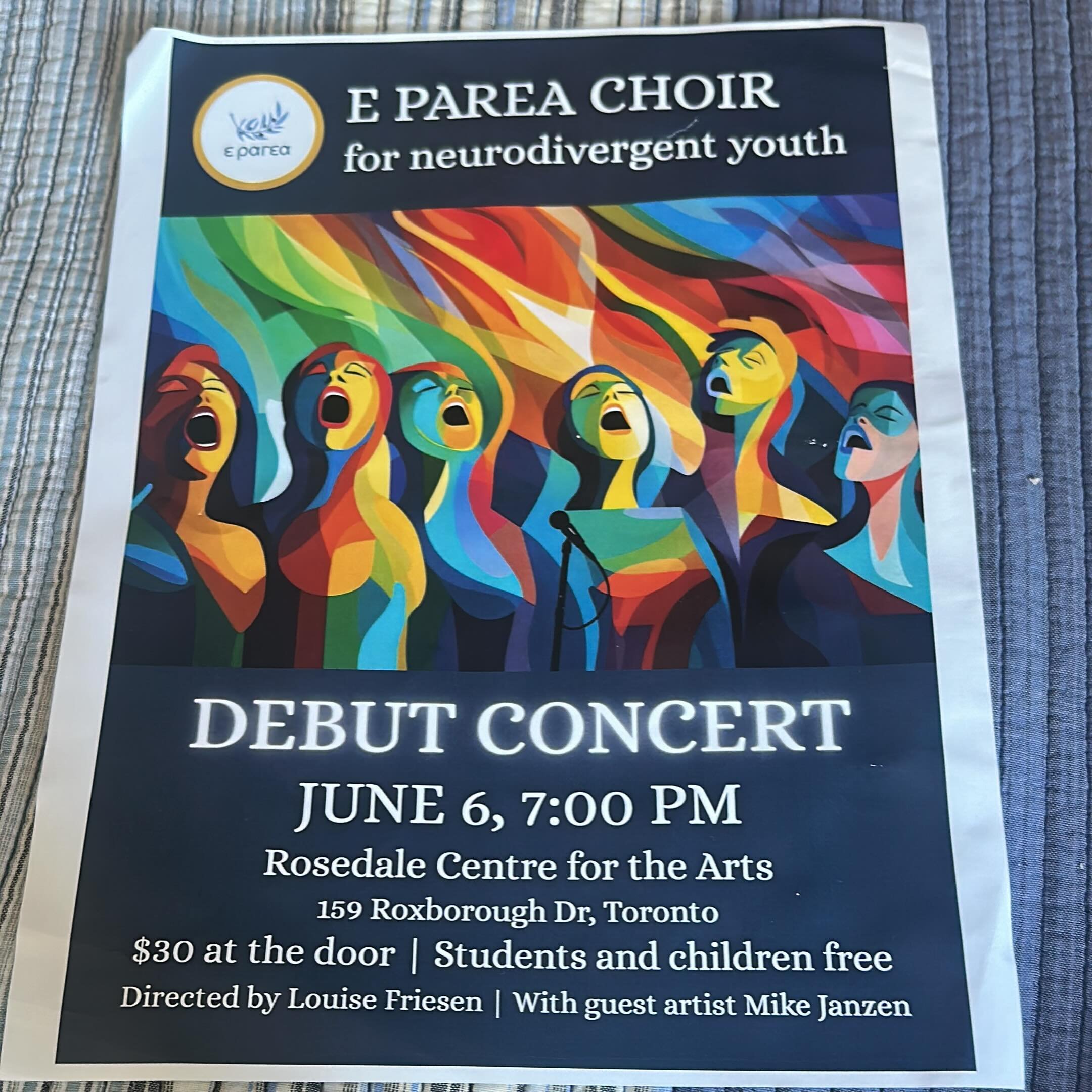 Please join us for our first ever concert this June 6 from 7 to 8 PM we have an incredible live band a professional, musicians, and incredible group of young adults performing son you that would love the may have never heard it before. Glad we have a