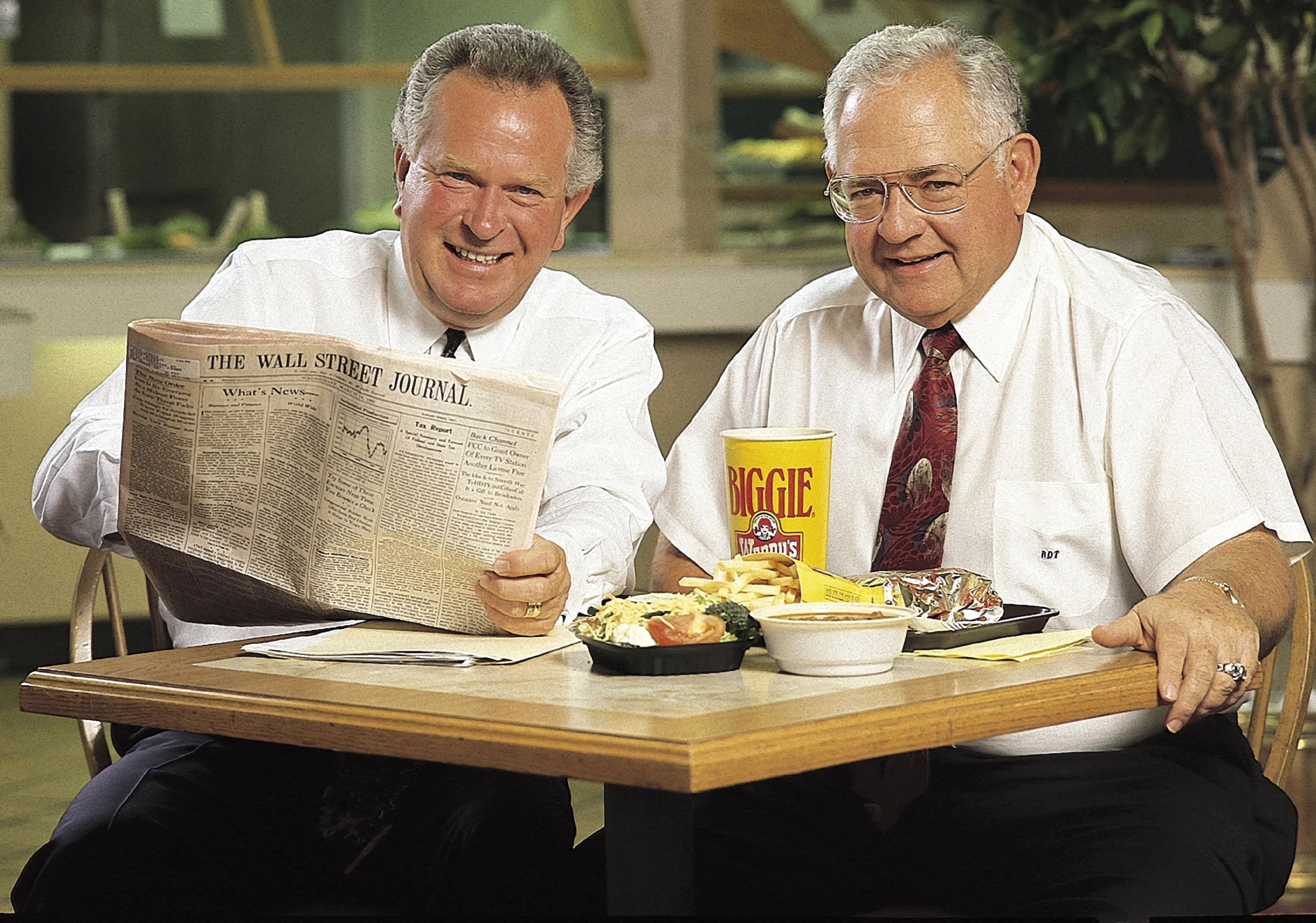 Jim Near, former CEO of Wendy's, and Dave Thomas