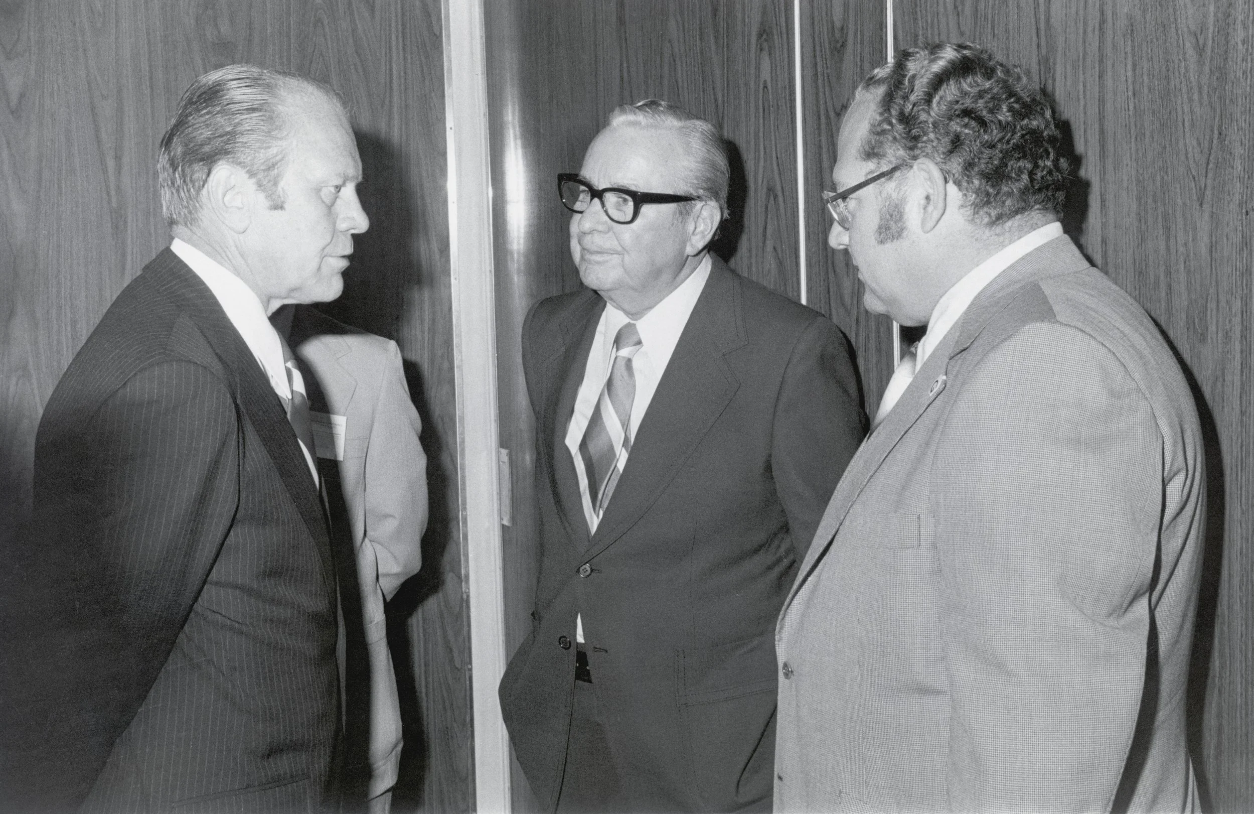 Dave Thomas with President Gerald Ford and Ohio Governor Rhodes