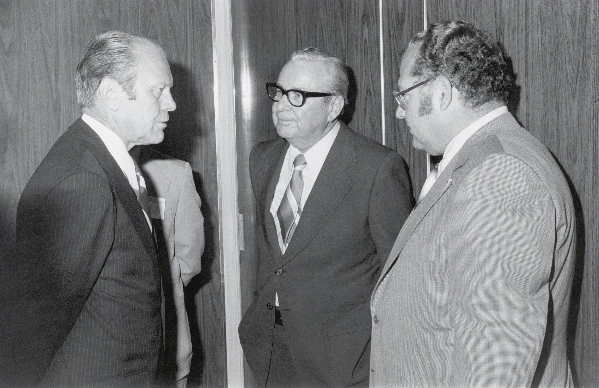 Dave Thomas with President Gerald Ford and Ohio Governor Rhodes