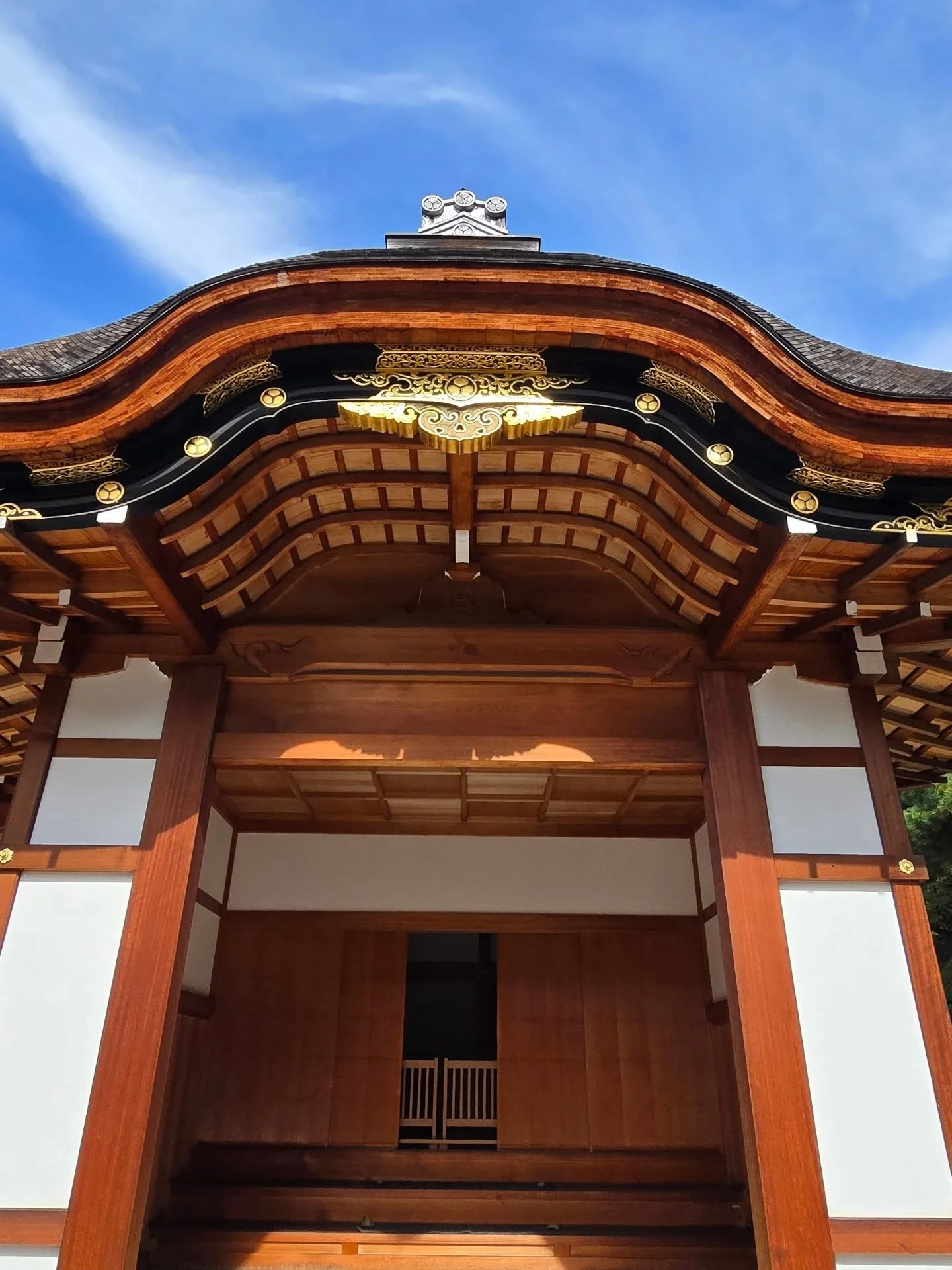 Honmaru Goten: 

Residencia del se&ntilde;or feudal (daimyō) del clan Owari, una de las ramas m&aacute;s poderosas de los Tokugawa.
Las paredes y puertas fusuma est&aacute;n cubiertas con pan de oro y pinturas de tigres, pinos, flores y paisajes.

To