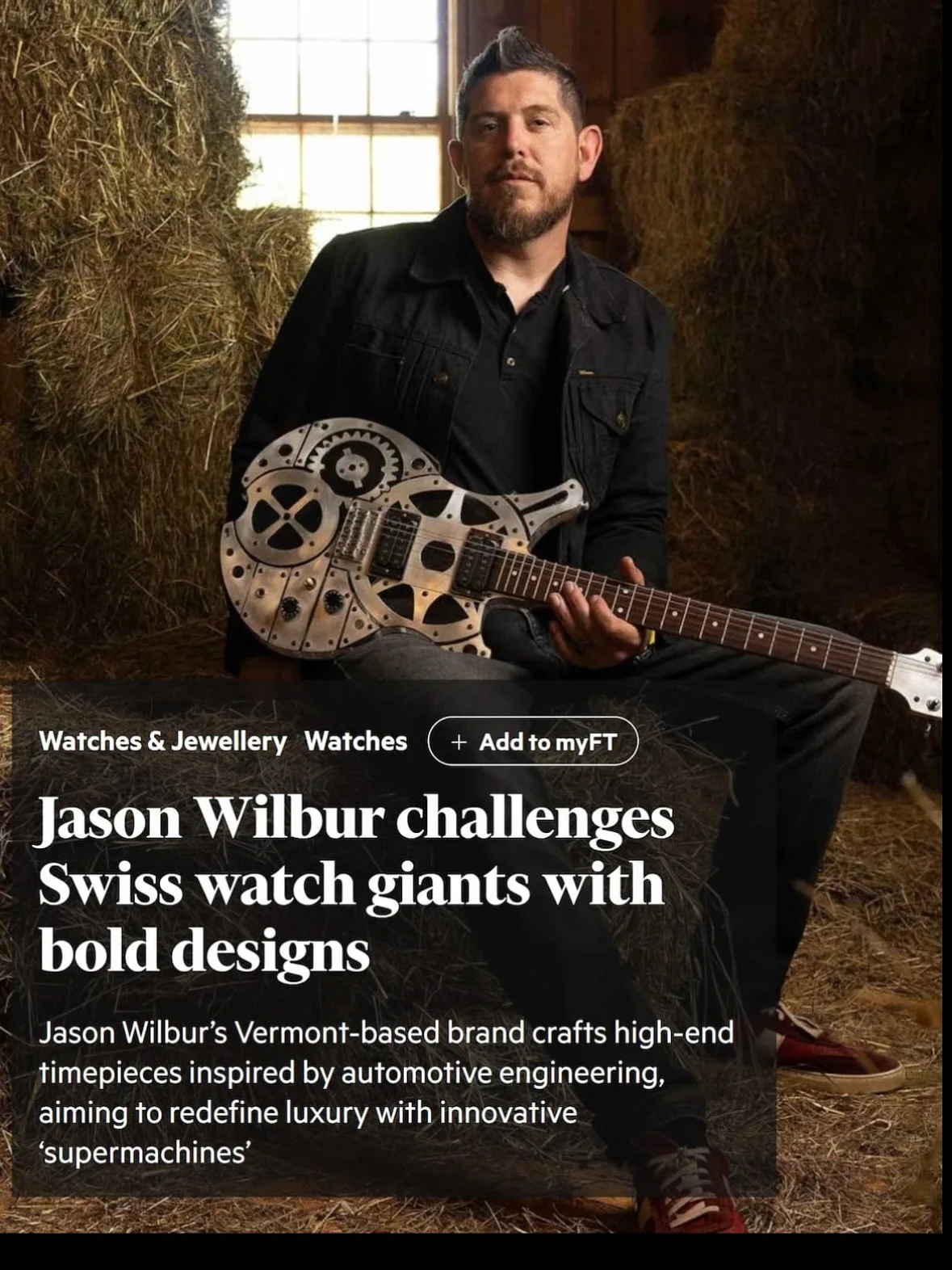 WILBUR X Financial Times
Full article : link in bio