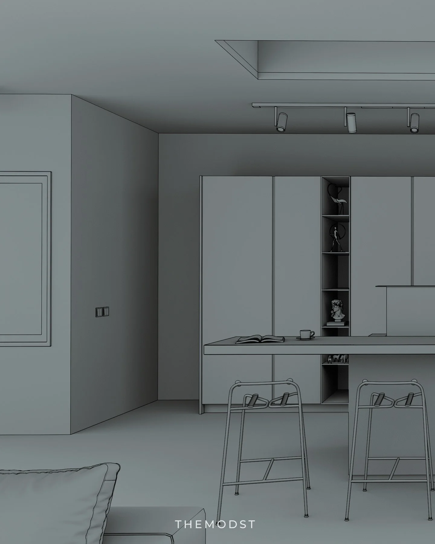 Before materials. Before construction.
We design the experience first.

#interiordesign 
#highendinteriors
#kitchenrendering
#architecturalvisualization
#modernkitchendesign