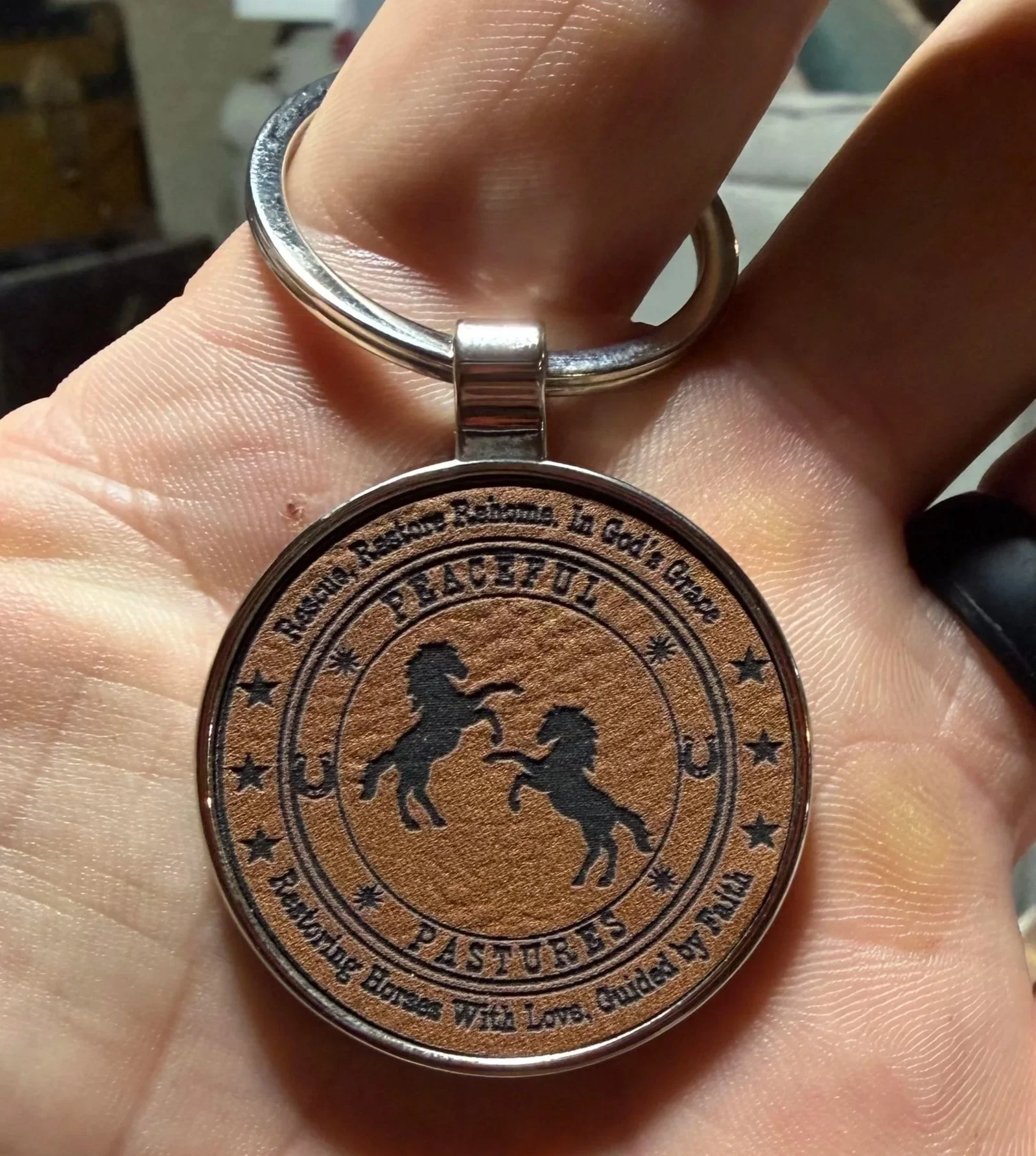 Peaceful Pasture Keychain