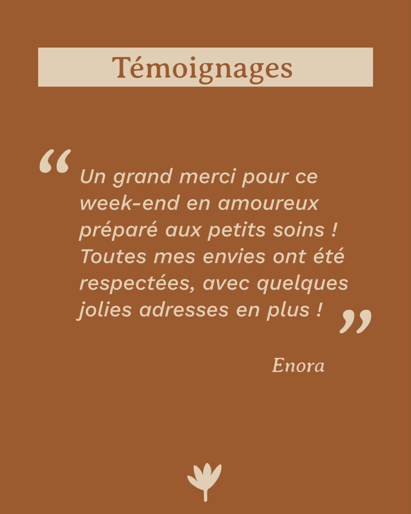 Merci &Eacute;nora pour ta confiance ✨