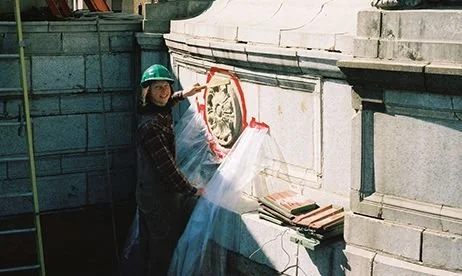 On-site mold creation of rosette, 