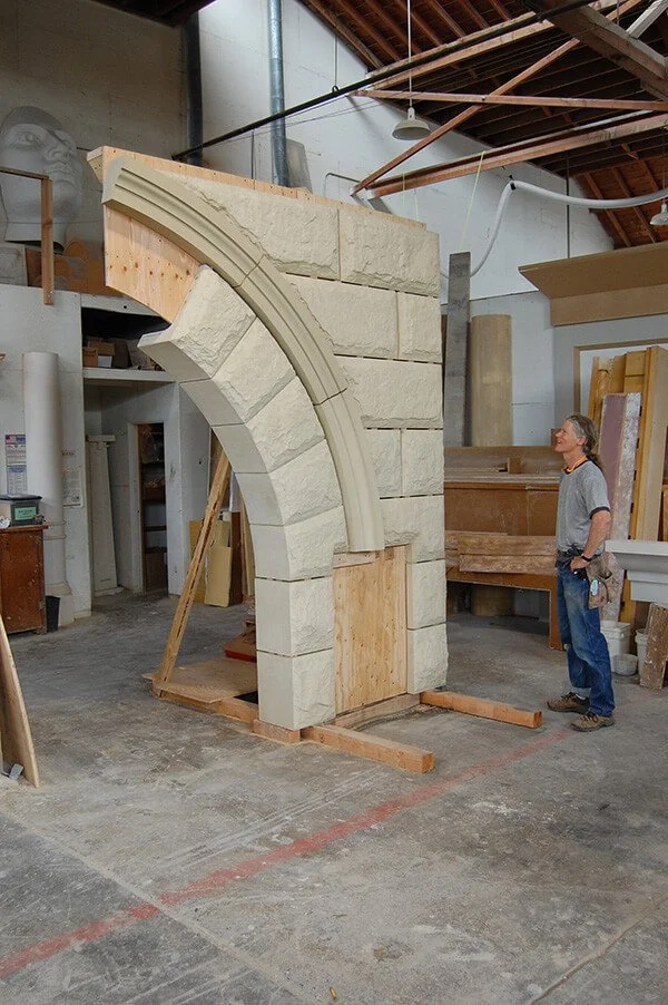 Mock-up of partial window section. 