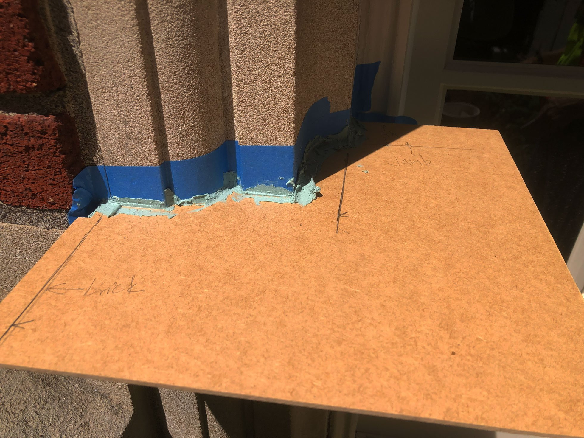 Field impression of window jamb profile, North Portland Library, Portland, OR.