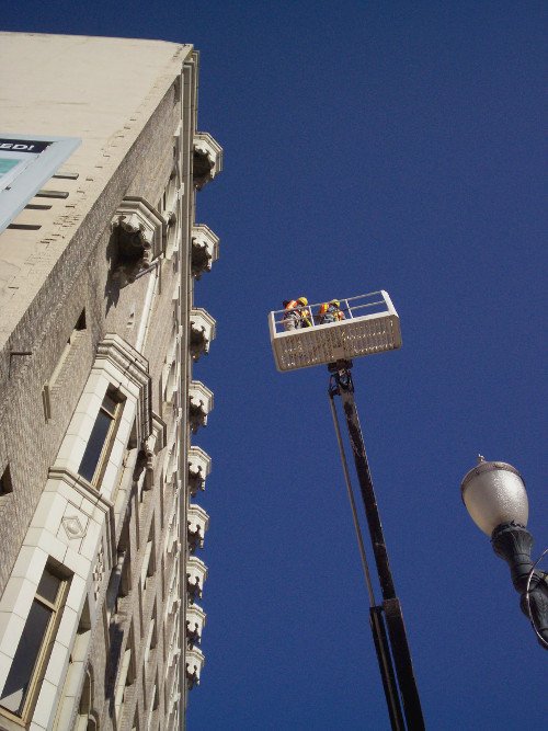 Chaucer Court Apartments, cornice and window frame section replacement with GFRC, Portland, OR.