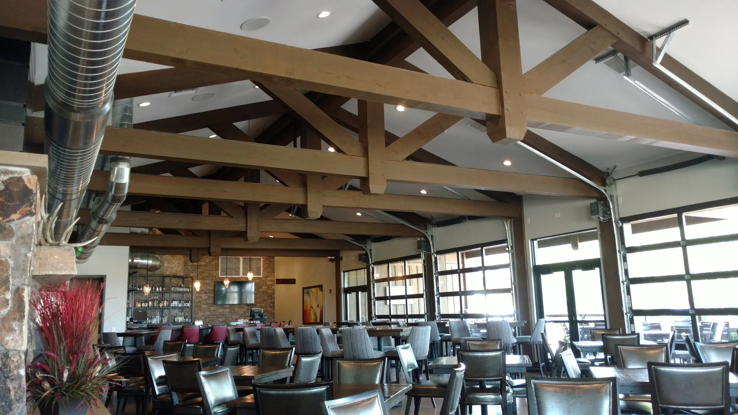 Our timber ceiling beams installed for an interior design at a convention hall. 