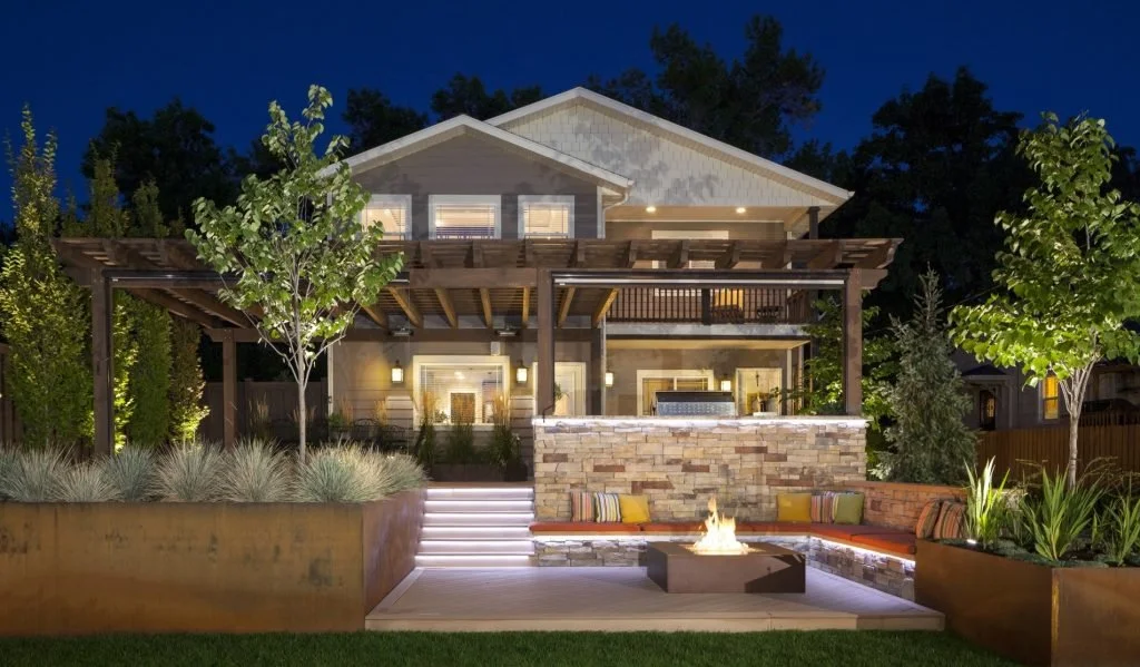 An outdoor backyard pergola install. 