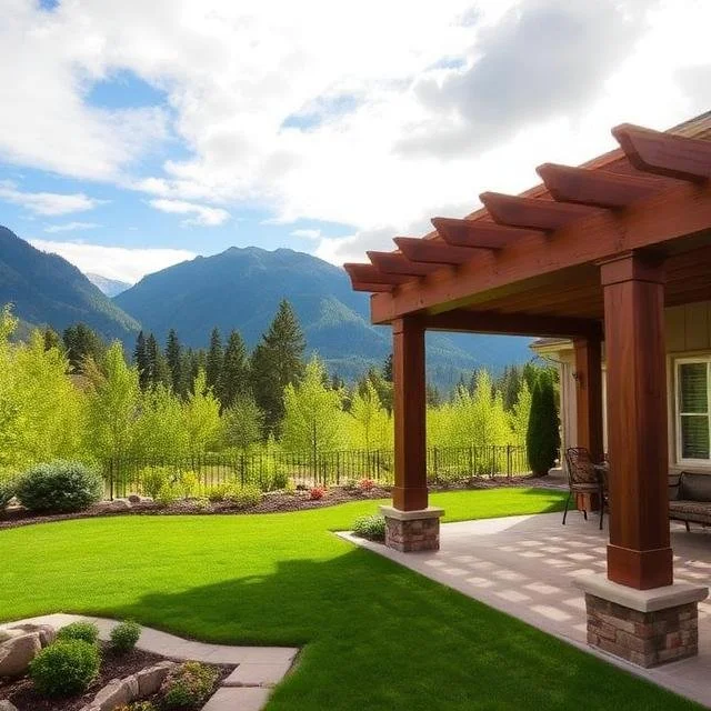 mountains in backyard and pergola.jfif