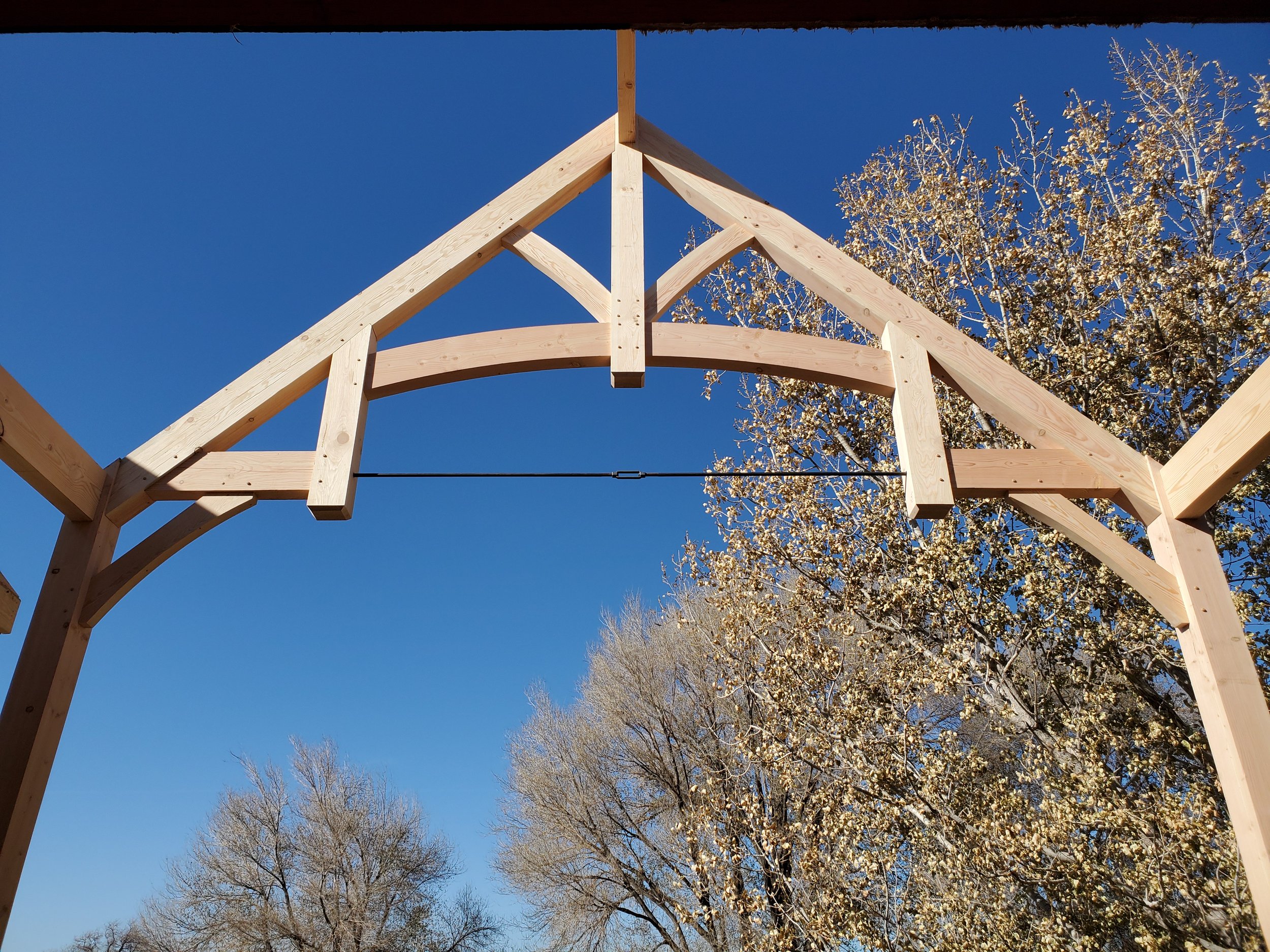  Our timber framework and joinery being installed for an outdoor project. 