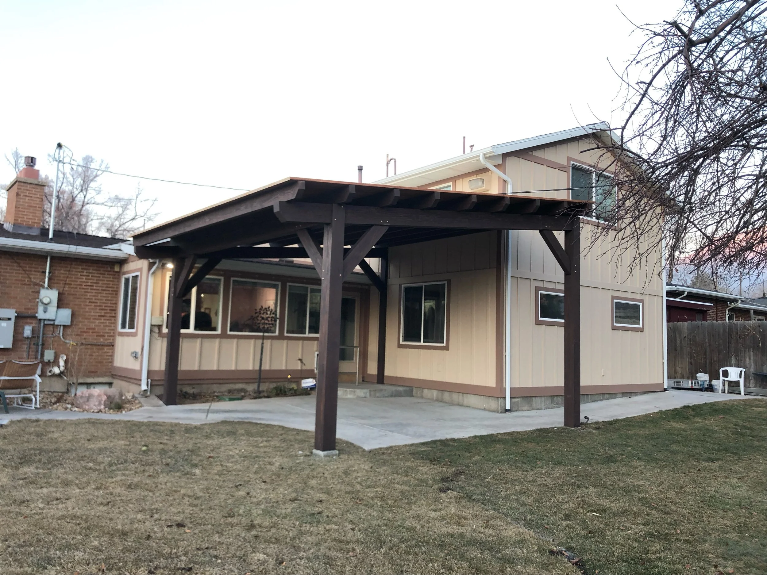 Backyard Patio Pavilion Install. 