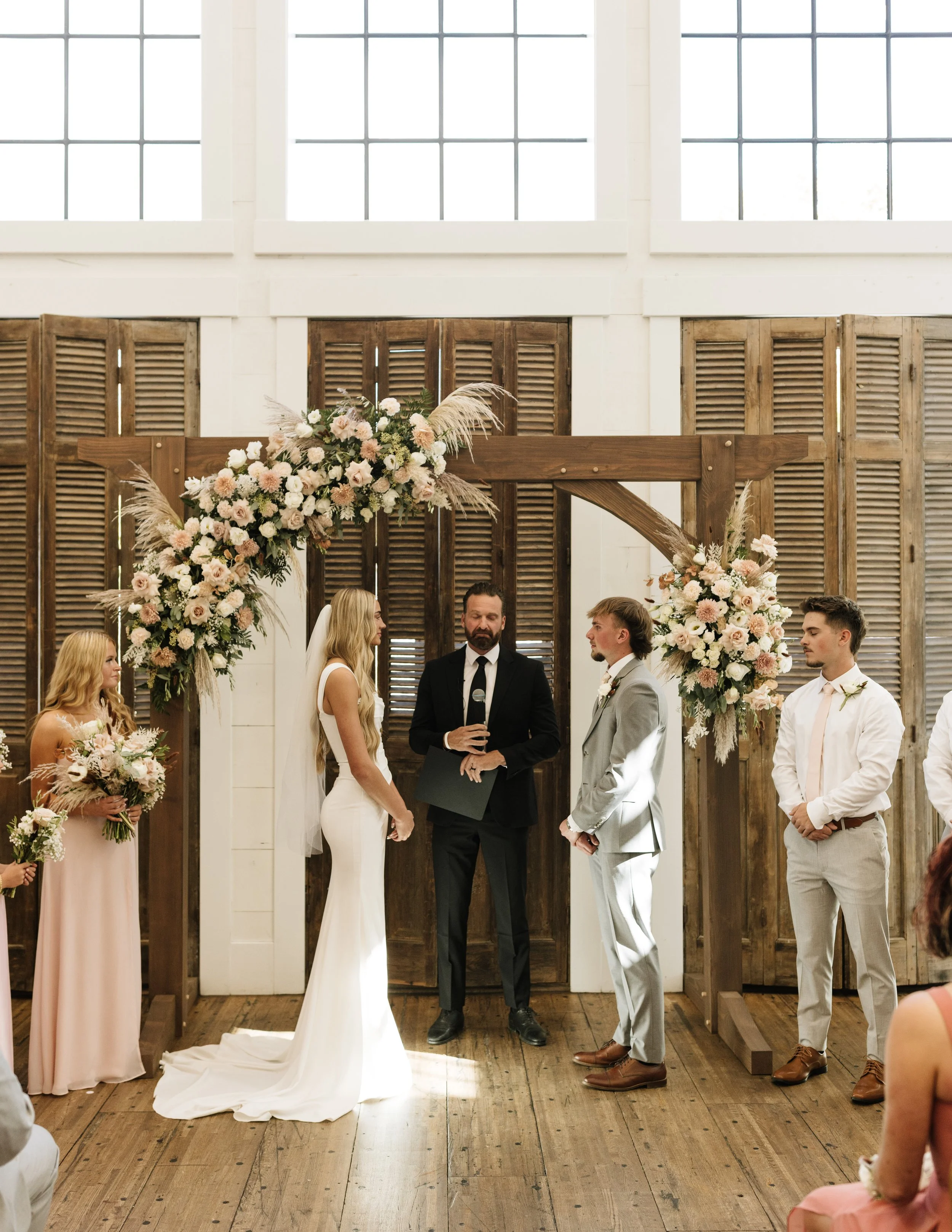 Timber Truss for Bush Wedding in Lindon, Utah. 