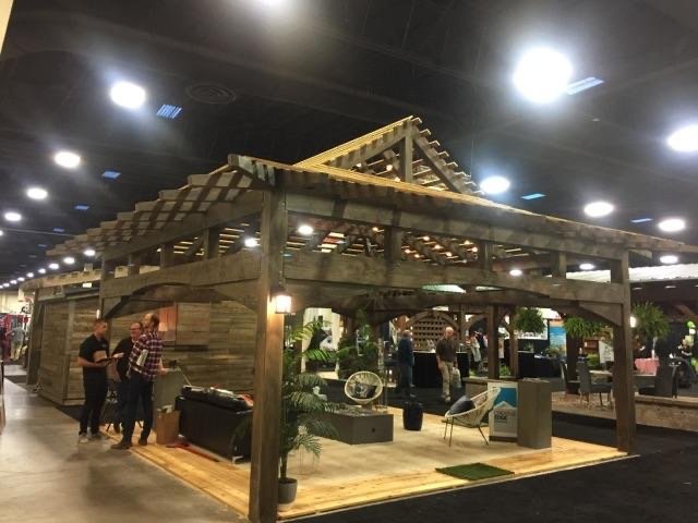 Our indoor timber pergola displayed at a Convention Center. 