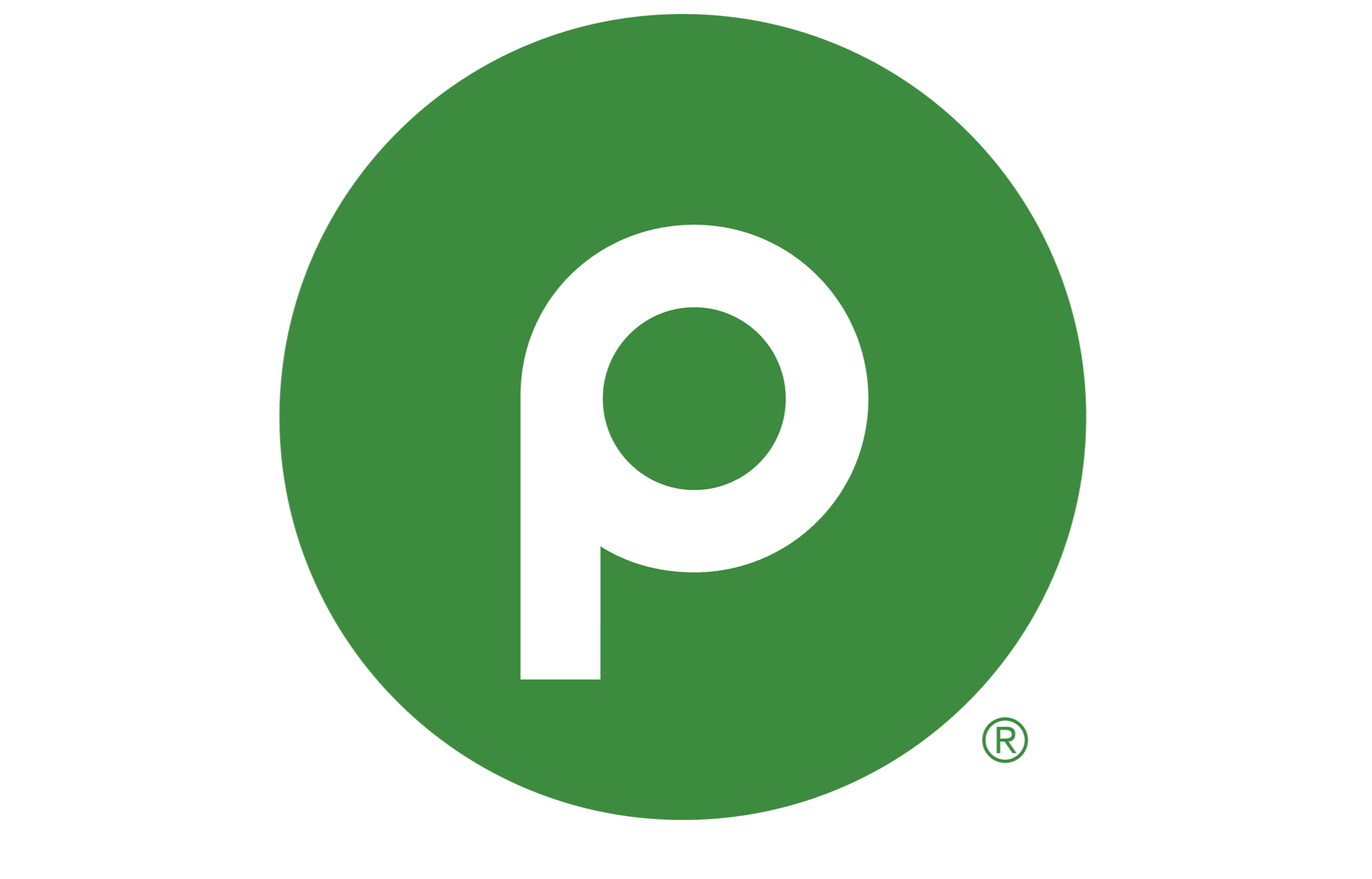 Green circular logo with a white lowercase letter 'p' in the center, enclosed within a green circle.