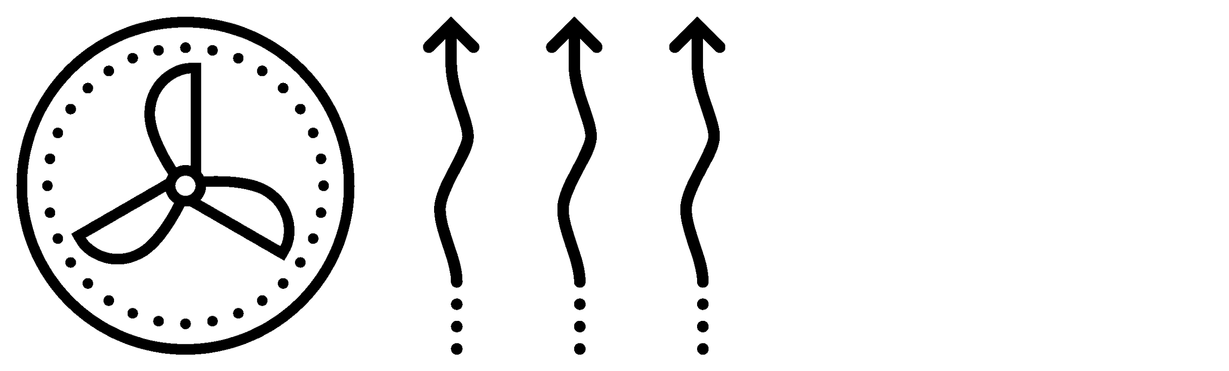 Illustration of a clock with arrows indicating heat rising and escaping, symbolizing heat loss.