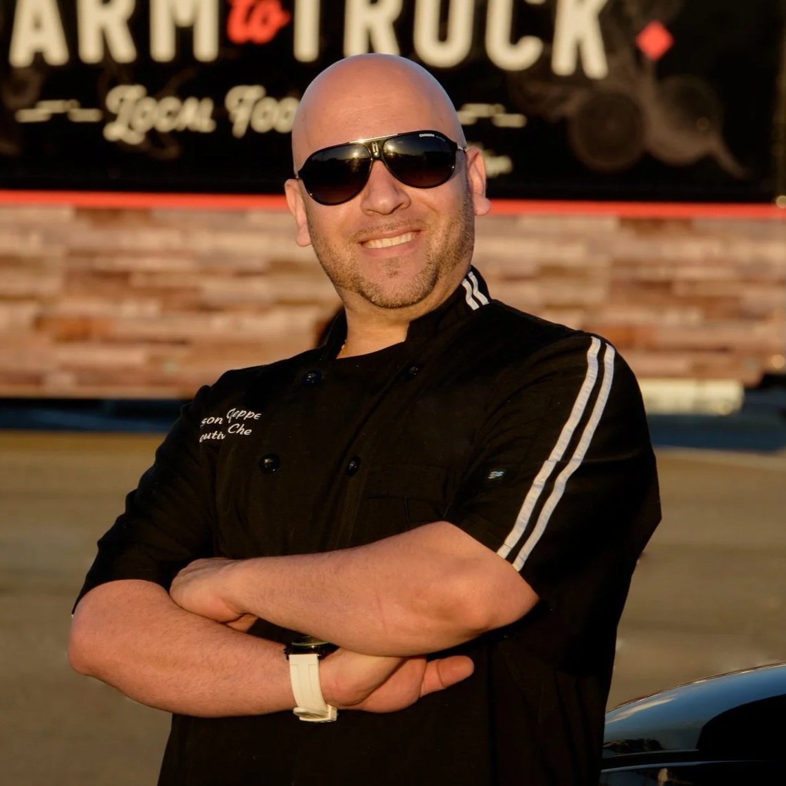 Chef Jason Tepper In Front Of Food Truck