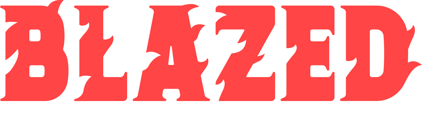 BlazedSmoked Meats logomark In Red and White