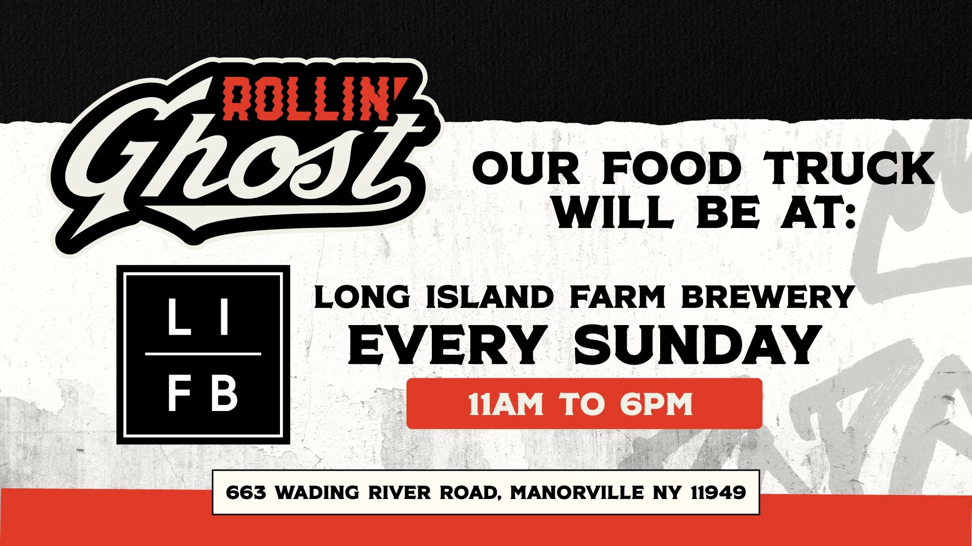 Rollin' Ghost | Our Food Truck Will Be At Long Island Farm Brewery | Every Sunday, 11AM to 6PM