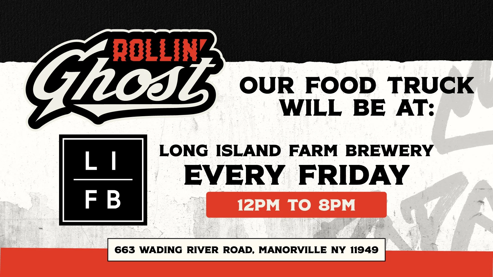 Rollin Ghost | Our Food Truck Will Be At Long Island Farm Brewery | Every Friday, 12PM to 8PM