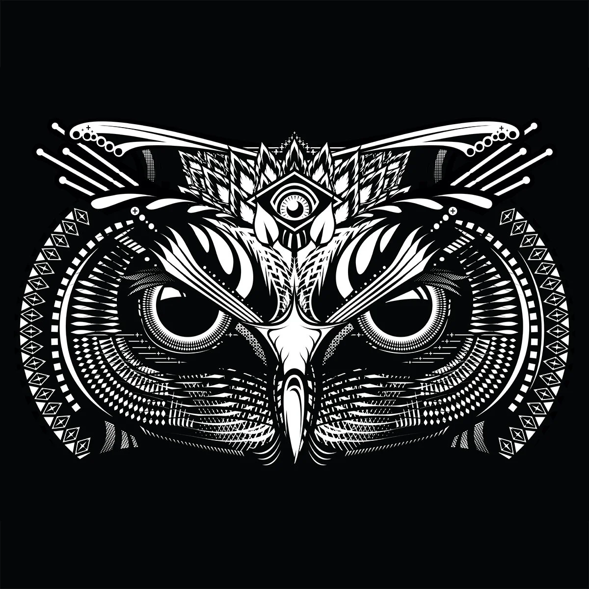 The Dark Owl - Special Edition 2025 (White on Black)