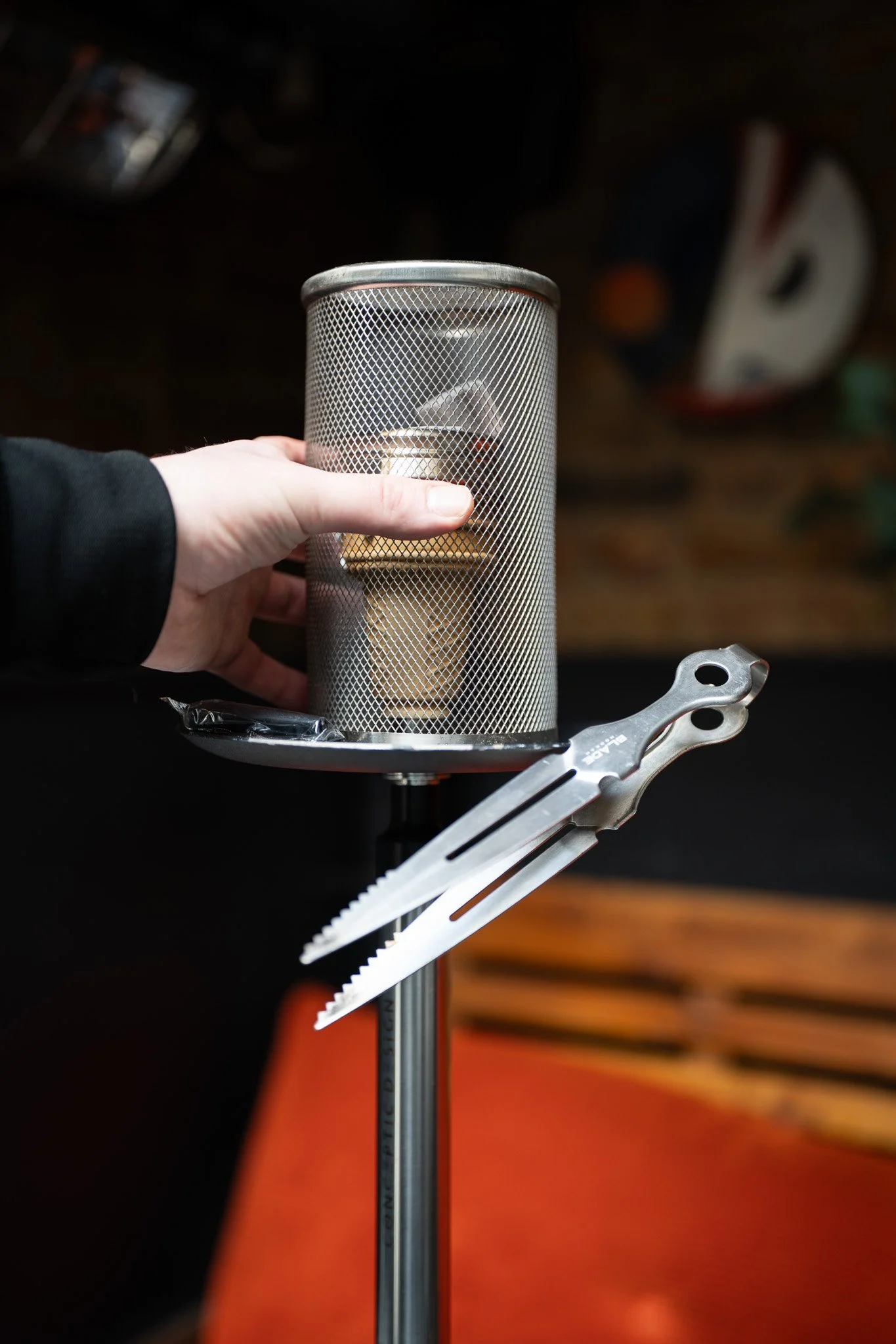 A close-up detail of a shisha being prepared at Laika Shisha Lounge