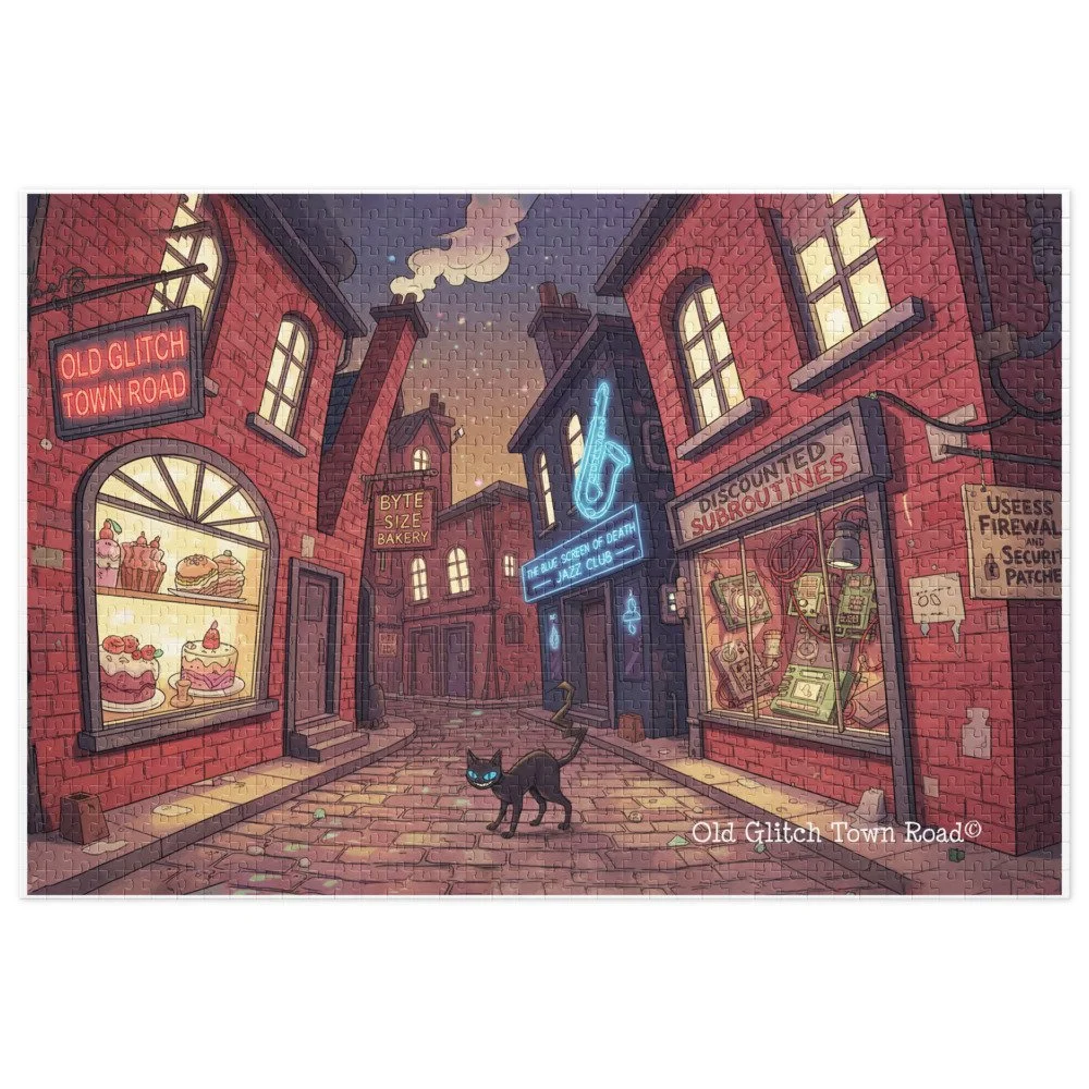Old Glitch Town Road 1000 Piece Jigsaw Puzzle — Collectible Tin - $44.99